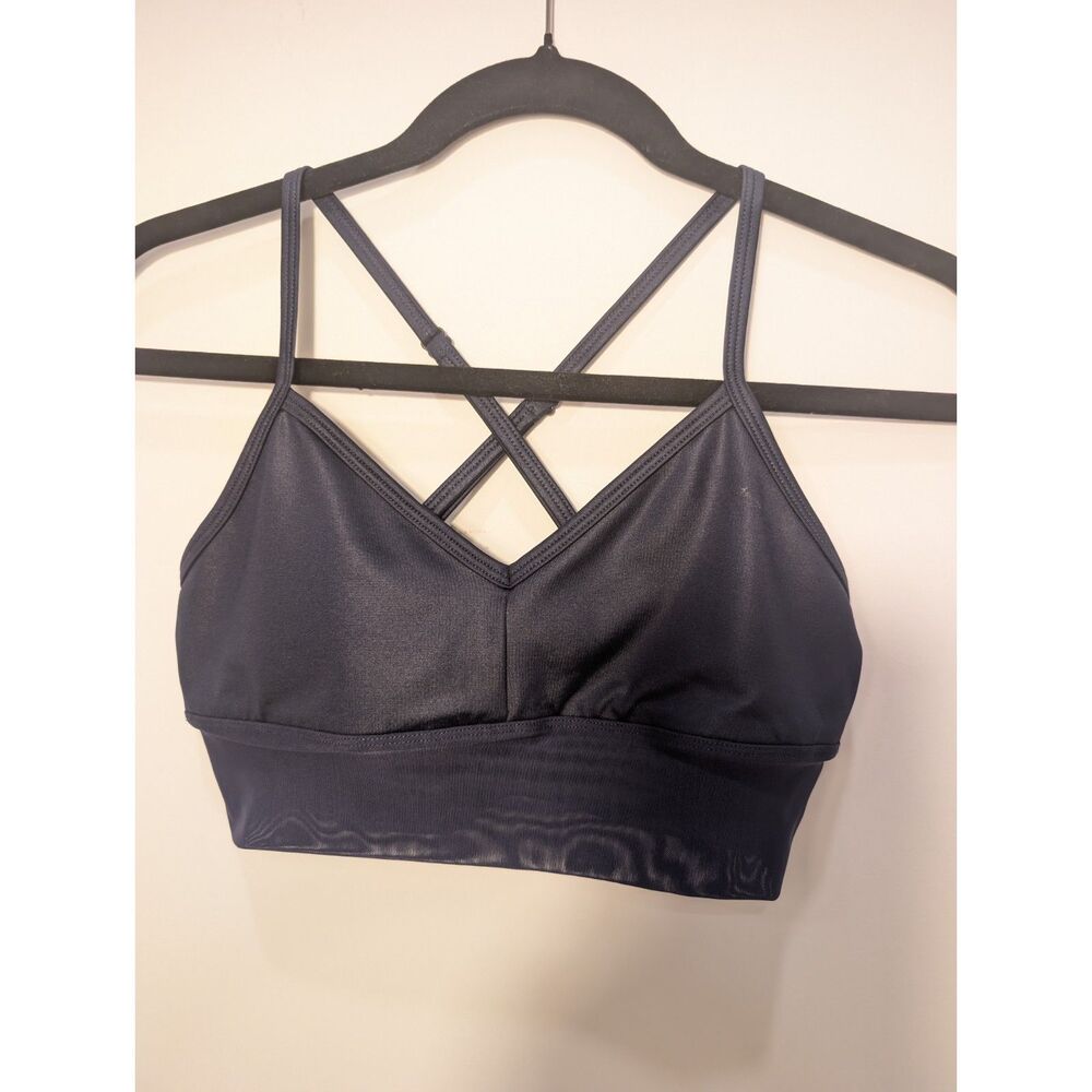 Alo Blue strappy sport bra